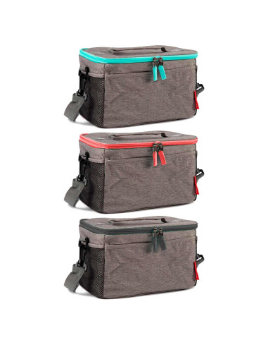 Tradineur - Bolsa Térmica Picnic - Cremallera color surtido - Mantiene tanto el calor como el frío - Impermeable - Fácil de limp