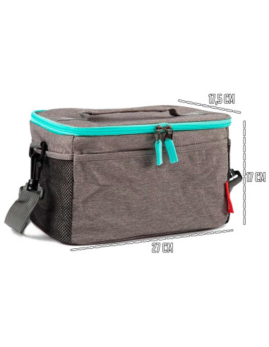 Tradineur - Bolsa Térmica Picnic - Cremallera color surtido - Mantiene tanto el calor como el frío - Impermeable - Fácil de limp