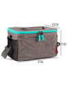 Tradineur - Bolsa Térmica Picnic - Cremallera color surtido - Mantiene tanto el calor como el frío - Impermeable - Fácil de limp
