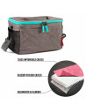 Tradineur - Bolsa Térmica Picnic - Cremallera color surtido - Mantiene tanto el calor como el frío - Impermeable - Fácil de limp