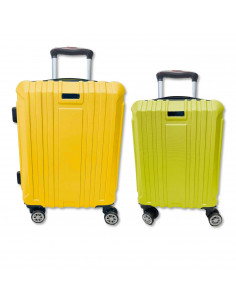 Tradineur - Set de 2 Maletas con Ruedas Desmontables - Combinación de Seguridad - Incluye Mango integrado y Mango Extensible de