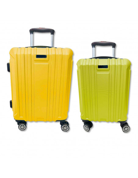 Tradineur - Set de 2 Maletas con Ruedas Desmontables - Combinación de Seguridad - Incluye Mango integrado y Mango Extensible de