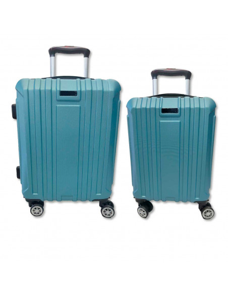 Tradineur - Set de 2 Maletas con Ruedas Desmontables - Combinación de Seguridad - Incluye Mango integrado y Mango Extensible de