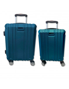 Tradineur - Set de 2 Maletas con Ruedas Desmontable - Combinación de Seguridad - Incluye Mango integrado y Mango Extensible de 5