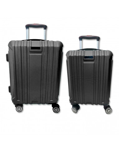 Tradineur - Set de 2 Maletas con Ruedas Desmontables - Combinación de Seguridad - Incluye Mango integrado y Mango Extensible de