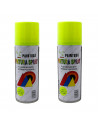 Montoro - Pack 2 botes de pintura en amarillo fluorescente F201 200 ml, válido para multitud de superficies de interior y exteri