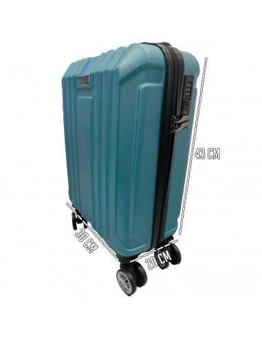 Tradineur - Maleta Pequeña con Ruedas Desmontables - Combinación de Seguridad - Incluye Mango integrado y Mango Extensible de 50