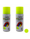 Montoro - Pack 2 botes de pintura en amarillo fluorescente F201 200 ml, válido para multitud de superficies de interior y exteri