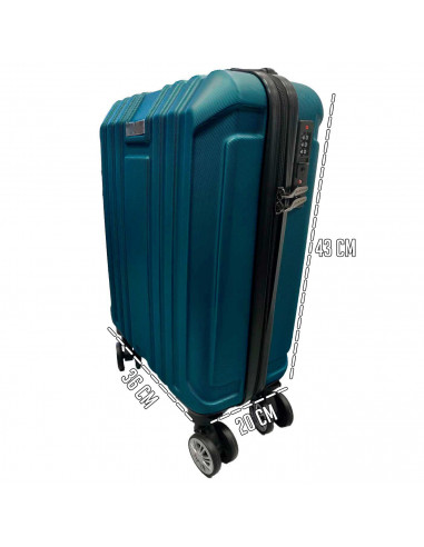 Tradineur - Maleta Pequeña con Ruedas Desmontables - Combinación de Seguridad - Incluye Mango integrado y Mango Extensible de 50