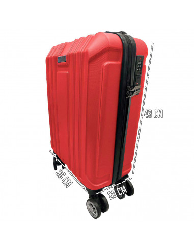 Tradineur - Maleta Pequeña con Ruedas Desmontables - Combinación de Seguridad - Incluye Mango integrado y Mango Extensible de 50