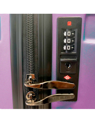 Tradineur - Maleta Mediana con Ruedas Desmontables - Combinación de Seguridad - Incluye Mango integrado y Mango Extensible de 50