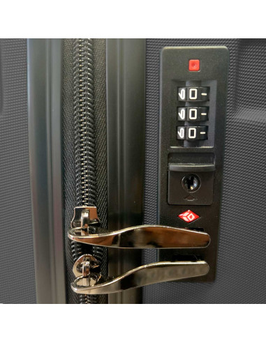 Tradineur - Maleta Mediana con Ruedas Desmontables - Combinación de Seguridad - Incluye Mango integrado y Mango Extensible de 50