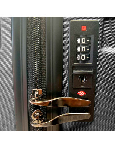 Tradineur - Maleta Mediana con Ruedas Desmontables - Combinación de Seguridad - Incluye Mango integrado y Mango Extensible de 50