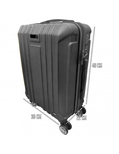 Tradineur - Maleta Mediana con Ruedas Desmontables - Combinación de Seguridad - Incluye Mango integrado y Mango Extensible de 50