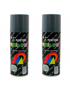 Montoro - Pack de 2 botes de pintura en spray gris perla A22, 200 ml, válido para multitud de superficies de interior y exterior