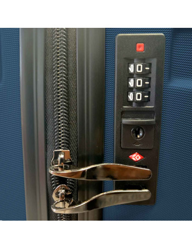 Tradineur - Maleta Mediana con Ruedas Desmontables - Combinación de Seguridad - Incluye Mango integrado y Mango Extensible de 50