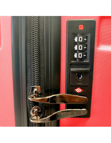 Tradineur - Maleta Mediana con Ruedas Desmontables - Combinación de Seguridad - Incluye Mango integrado y Mango Extensible de 50