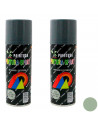 Montoro - Pack de 2 botes de pintura en spray gris perla A22, 200 ml, válido para multitud de superficies de interior y exterior