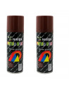 Montoro - Pack 2 botes de pintura en spray marrón real A33 200 ml ,válido para multitud de superficies de interior y exterior