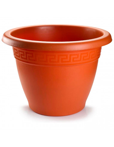 Tradineur - Maceta Redonda "Terracota" - Fabricado en Plástico - Macetero apto para Exterior e Interior del hogar - 60 cm - Colo