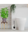 Tradineur - Escobillero Cubierto WC - Fabricado en Plástico - Base tiene una forma alargada para adaptarse - 40 x 14 x 14 cm - C