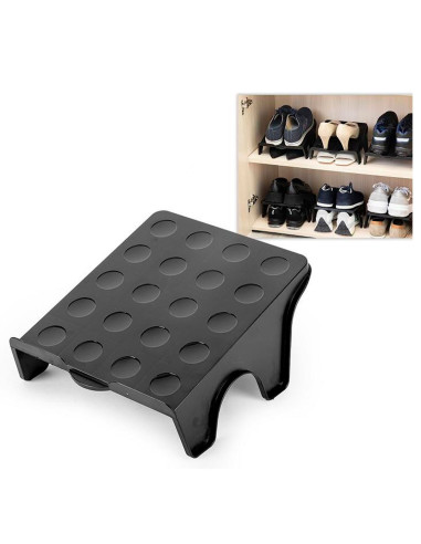 Tradineur - Organizador de calzado ajustable, polipropileno, ahorrar espacio, soporte para zapatos, doble capa, almacenamiento (