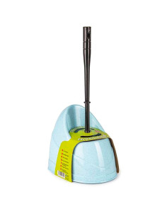 Tradineur - Escobillero WC - Fabricado en Plástico - Base tiene una forma alargada para adaptarse - 36,5 x 14,5 x 19,5 cm - Colo