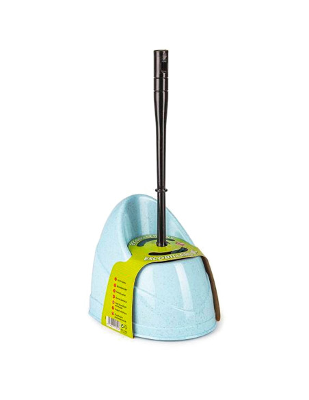 Tradineur - Escobillero WC - Fabricado en Plástico - Base tiene una forma alargada para adaptarse - 36,5 x 14,5 x 19,5 cm - Colo