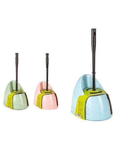 Tradineur - Escobillero WC - Fabricado en Plástico - Base tiene una forma alargada para adaptarse - 36,5 x 14,5 x 19,5 cm - Colo