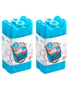 Tradineur - Pack de 4 Acumuladores de Frío N.º 2 - 90 G - Fabricado en Plástico - Ideal para mantener la temperatura en tu never