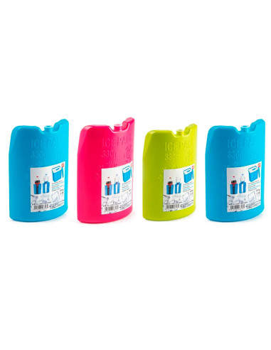 Tradineur - Pack de 4 Acumuladores de Frío N.º 6 - 330 G - Fabricado en Plástico - Ideal para mantener la temperatura en tu neve