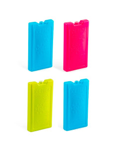 Tradineur - Pack de 4 Acumuladores de Frío N.º 7 - 500 G - Fabricado en Plástico - Ideal para mantener la temperatura en tu neve