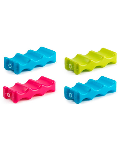 Tradineur - Pack de 4 Acumuladores de Frío para Latas - Fabricado en Plástico - Ideal para mantener la temperatura en tu nevera