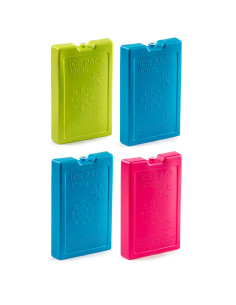 Tradineur - Pack de 4 Acumuladores de Frío N.º 8 - 1000 G - Fabricado en Plástico - Ideal para mantener la temperatura en tu nev