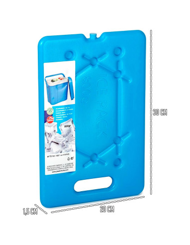 Tradineur - Pack de 4 Acumuladores de Frío N.º 11 - 800 G - Fabricado en Plástico - Ideal para mantener la temperatura en tu nev