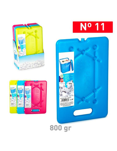 Tradineur - Pack de 4 Acumuladores de Frío N.º 11 - 800 G - Fabricado en Plástico - Ideal para mantener la temperatura en tu nev