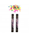 Tradineur - Pack de 2 cañones de confeti de aire comprimido, popper, cracker de confetti, cumpleaños, bodas, fiestas, celebracio