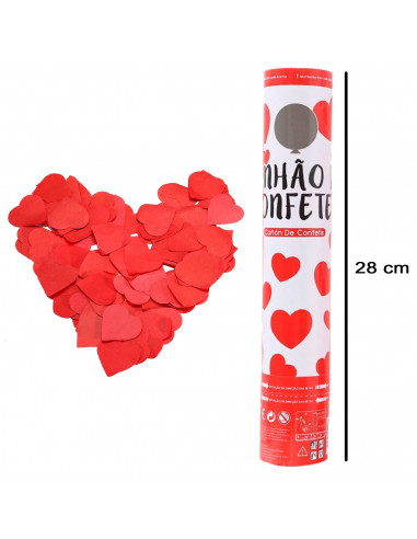Tradineur - Pack de 2 cañones de confeti de aire comprimido, popper, cracker de confetti, cumpleaños, bodas, fiestas, celebracio