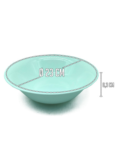 Tradineur - Pack de 2 Ensaladeras Redondas Modelo Elba - Fabricado en Vidrio Opal - ligeras y resistentes - ideales para el uso