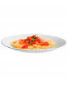 Tradineur - Pack de 6 Platos llanos modelo Titan - Fabricado en Vidrio Opal - Moderno diseño ondulado - Ideal para cenas familia
