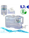 Tradineur - Dispensador de bebidas de plástico para frigorífico con grifo, bote dispensador, botella, garrafa con grifo - 21 x 1