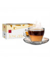 Tradineur - Caja de 6 Tazas con platos Transparentes - Fabricado en Vidrio - Capacidad de 23 cl - Apto para lavavajillas - Ideal