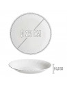 Tradineur - Pack de 6 Platos hondo modelo Titan - Fabricado en Vidrio Opal - Moderno diseño ondulado - Ideal para cenas familiar