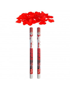 Tradineur - Pack de 4 cañones de confeti de aire comprimido, popper, cracker de confetti, cumpleaños, bodas, fiestas, celebracio