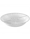 Tradineur - Pack de 2 Fuentes Redondo hondos modelo Titan - Fabricado en Vidrio Opal - Moderno diseño ondulado - Ideal para cena