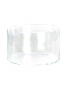 Jarrón de vidrio ideal para decoración del hogar 14 x 14 x 12 cm (ancho x profundo x alto)