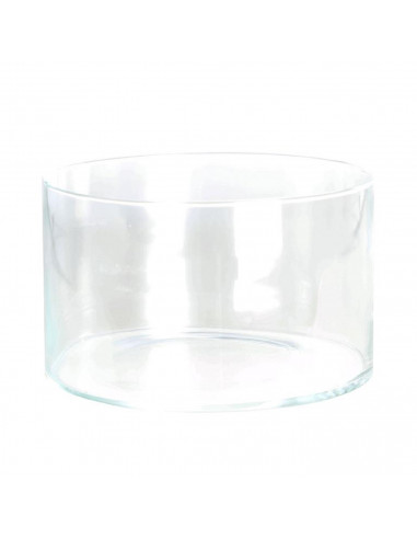 Jarrón de vidrio ideal para decoración del hogar 14 x 14 x 12 cm (ancho x profundo x alto)
