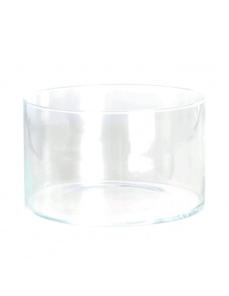 Jarrón de vidrio ideal para decoración del hogar 14 x 14 x 12 cm (ancho x profundo x alto)