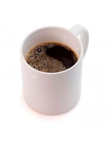 Tradineur - Pack de 6 tazas de porcelana, tazón desayuno, café, infusiones, diseño clásico, aptas para lavavajillas y microondas