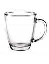 Tradineur - Pack de 6 Taza de vidrio Transparente - Modelo Lisboa - Capacidad de 30 CL - Apto para lavavajillas - Ideal para ser